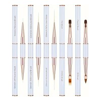 Σετ 5 Διπλών Πινέλων Για Nail Art